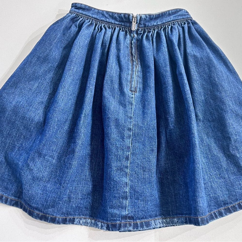 Miu Miu A-Line Denim Skirt: Classic Blue: EU 36: (US 4)
